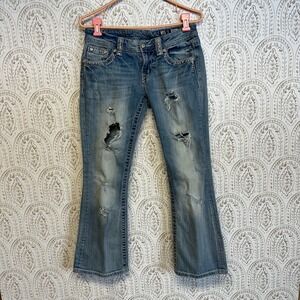 Miss Me Distressed Blue Boot Cut Jeans